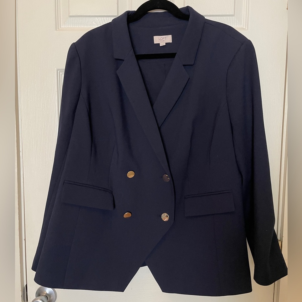 Loft Plus Size Navy Blazer